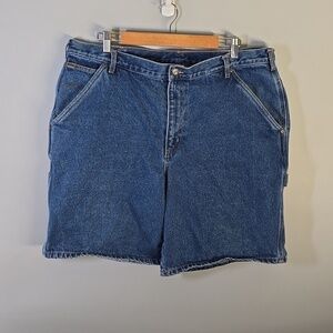 Sorel Shorts Mens Size 39 Blue Carpenter Cargo Denim Jean Shorts Heavy